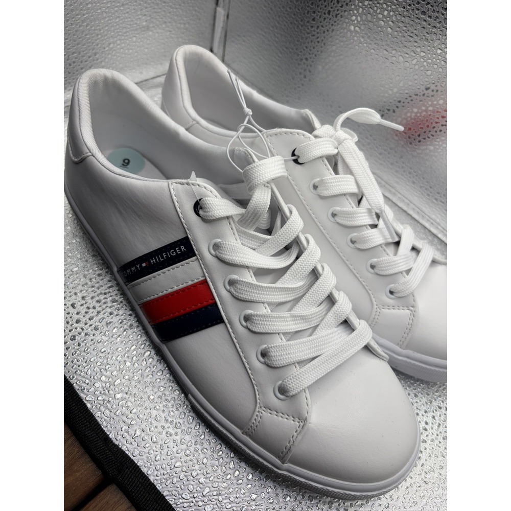 Tommy Hilfiger Women's Lawson Logo Stripe Sneakers JL3 White Size US:9 UK:7